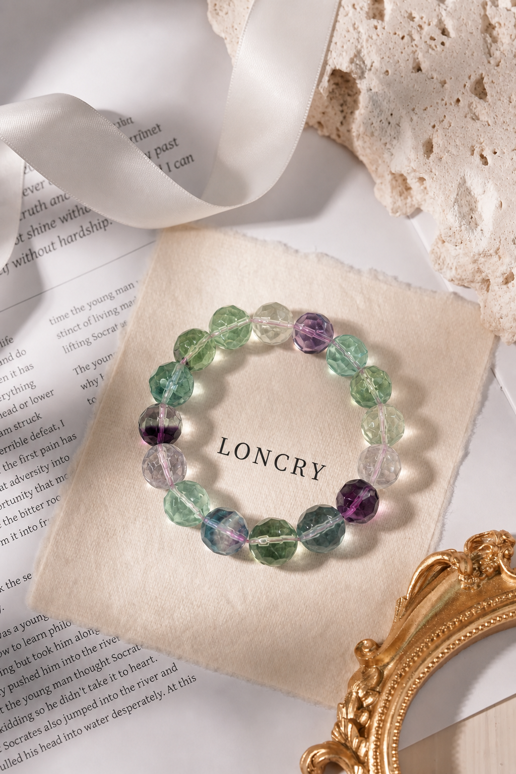 Natural Fluorite Crystal Bracelet for Clarity & Calm