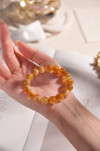 Golden Citrine Bead Bracelet
