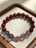 Cinnabar for Prosperity and Good Fortune | Amethyst Beads for Calming the Mind, Attracting Benefactors, and Bringing Peace and Good Fortune