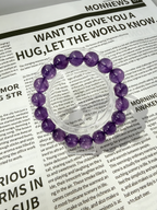 Purple Mist Galaxy | Natural Deep Amethyst Bead Bracelet: Calms the Mind, Promotes Sleep, Enhances Wisdom, and Brings Good Fortune