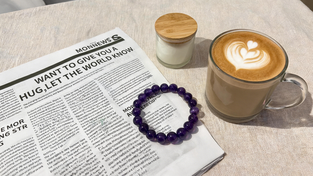 Purple Mist Galaxy | Natural Deep Amethyst Bead Bracelet: Calms the Mind, Promotes Sleep, Enhances Wisdom, and Brings Good Fortune