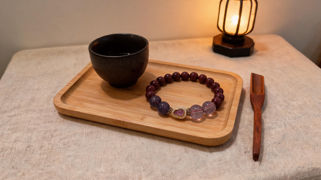 Cinnabar for Prosperity and Good Fortune | Amethyst Beads for Calming the Mind, Attracting Benefactors, and Bringing Peace and Good Fortune