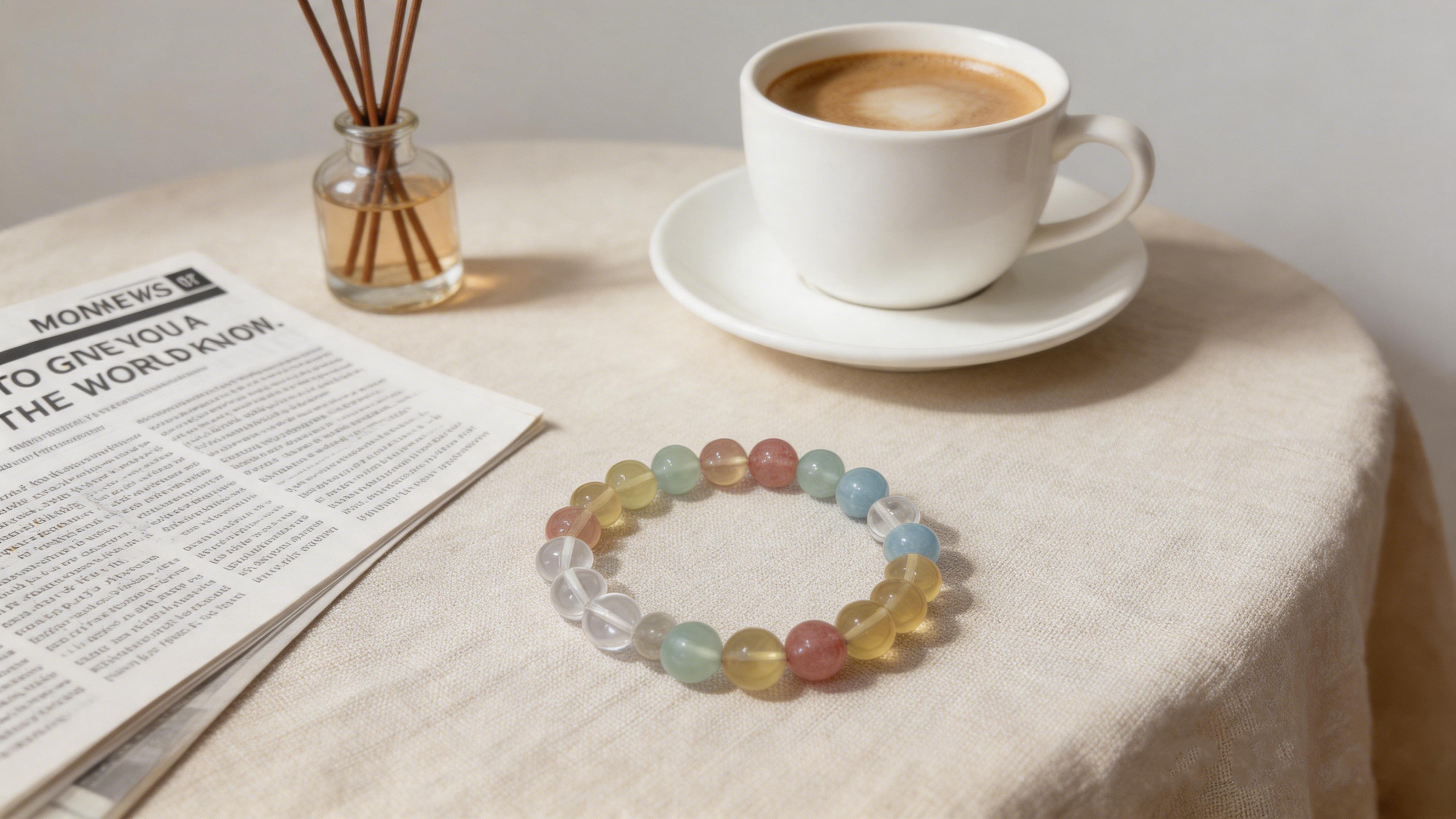 Five Blessings, Prosperity, and Abundance Crystal | Wealth, Good Relationships, Calmness, and Peace Mixed Crystal Bracelet