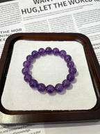 Purple Mist Galaxy | Natural Deep Amethyst Bead Bracelet: Calms the Mind, Promotes Sleep, Enhances Wisdom, and Brings Good Fortune