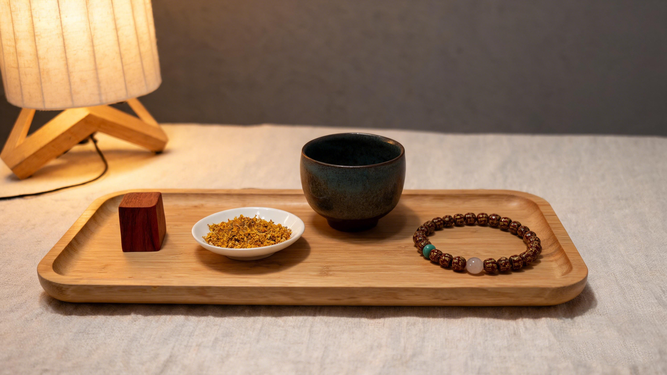 Man Cai Purple Gold Sand Bracelet | Chinese-Style Purple Gold Sand Bracelet with Gold-Outlined Wealth Beads
