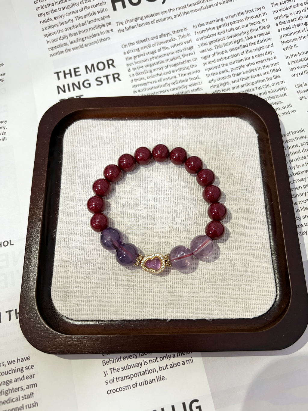 Cinnabar for Prosperity and Good Fortune | Amethyst Beads for Calming the Mind, Attracting Benefactors, and Bringing Peace and Good Fortune