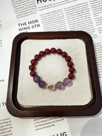 Cinnabar for Prosperity and Good Fortune | Amethyst Beads for Calming the Mind, Attracting Benefactors, and Bringing Peace and Good Fortune