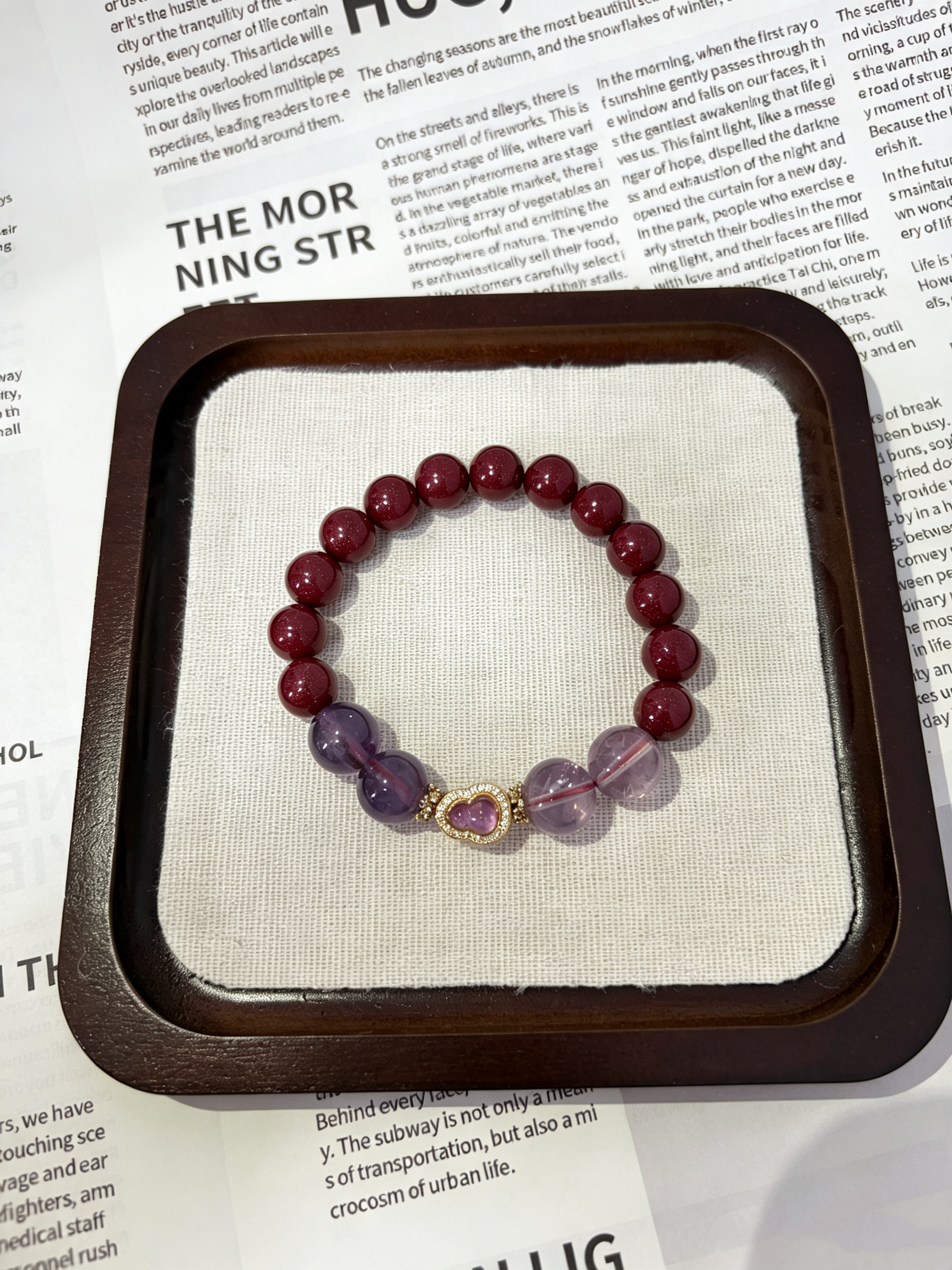 Cinnabar for Prosperity and Good Fortune | Amethyst Beads for Calming the Mind, Attracting Benefactors, and Bringing Peace and Good Fortune