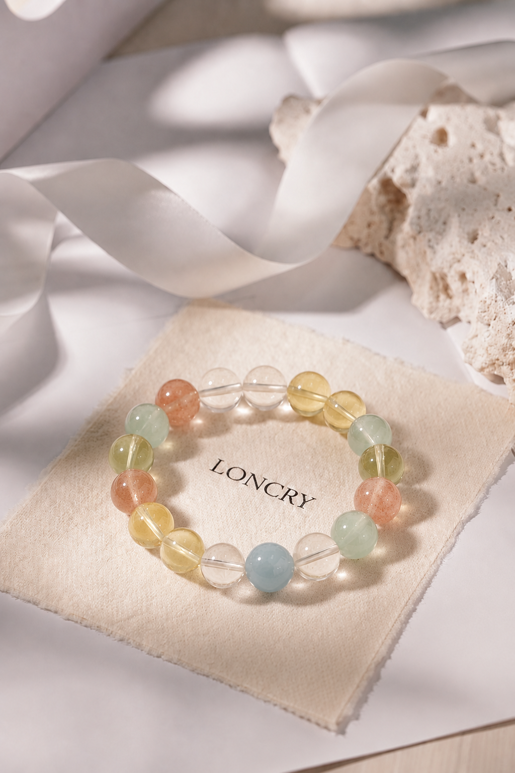 Five Blessings Mixed Crystal Bracelet — detail view 4