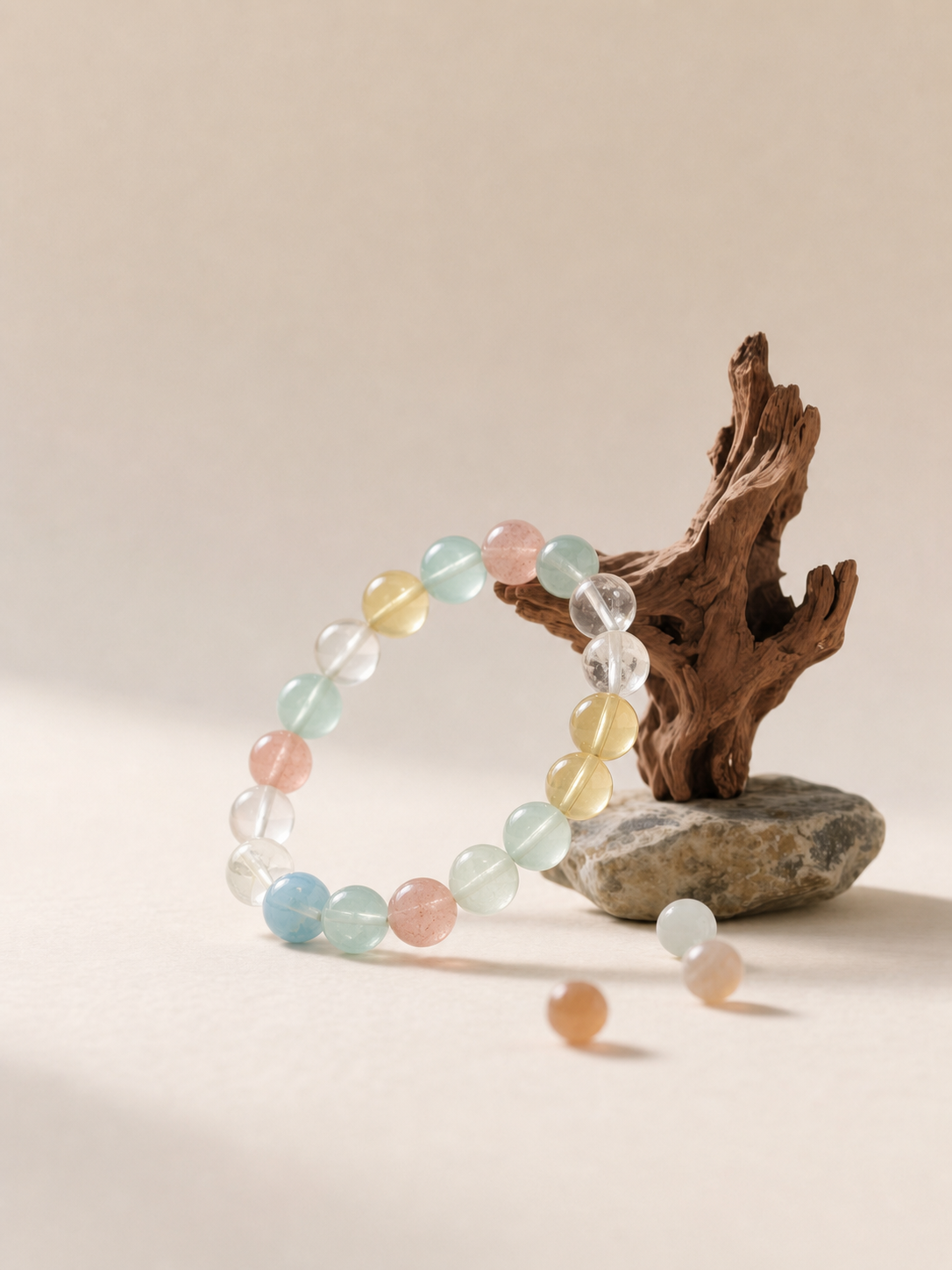 Five Blessings Mixed Crystal Bracelet — detail view 2
