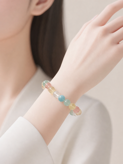Five Blessings Mixed Crystal Bracelet — detail view 8
