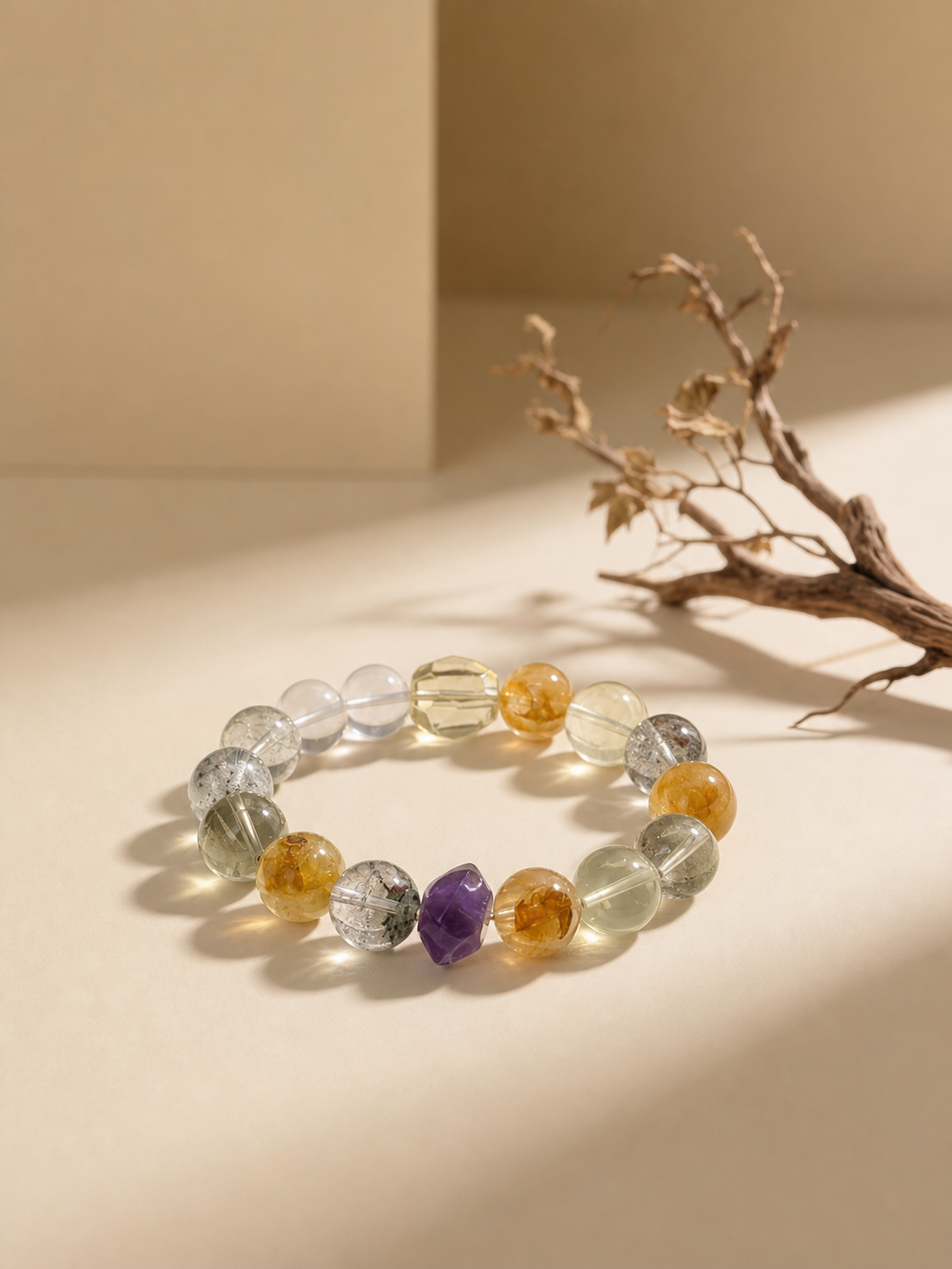 Golden Mist Multi-Gem Bracelet — detail view 3
