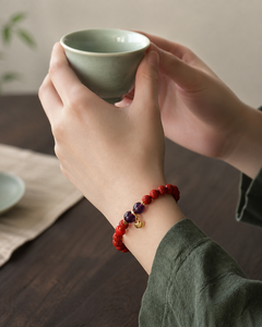 Heart Guardian Cinnabar Bracelet — detail view 6