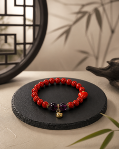 Heart Guardian Cinnabar Bracelet — detail view 2