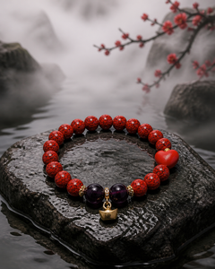 Heart Guardian Cinnabar Bracelet — detail view 4