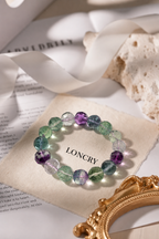 Rainbow Fluorite Faceted Bracelet