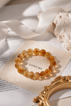 Golden Citrine Bead Bracelet