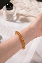 Golden Citrine Bead Bracelet