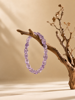 Lavender Amethyst Faceted Bracelet — detail view 2