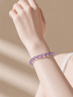Lavender Amethyst Faceted Bracelet — detail view 8