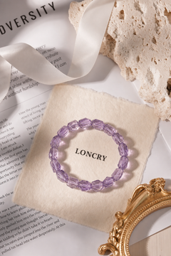 Lavender Amethyst Faceted Bracelet — detail view 4
