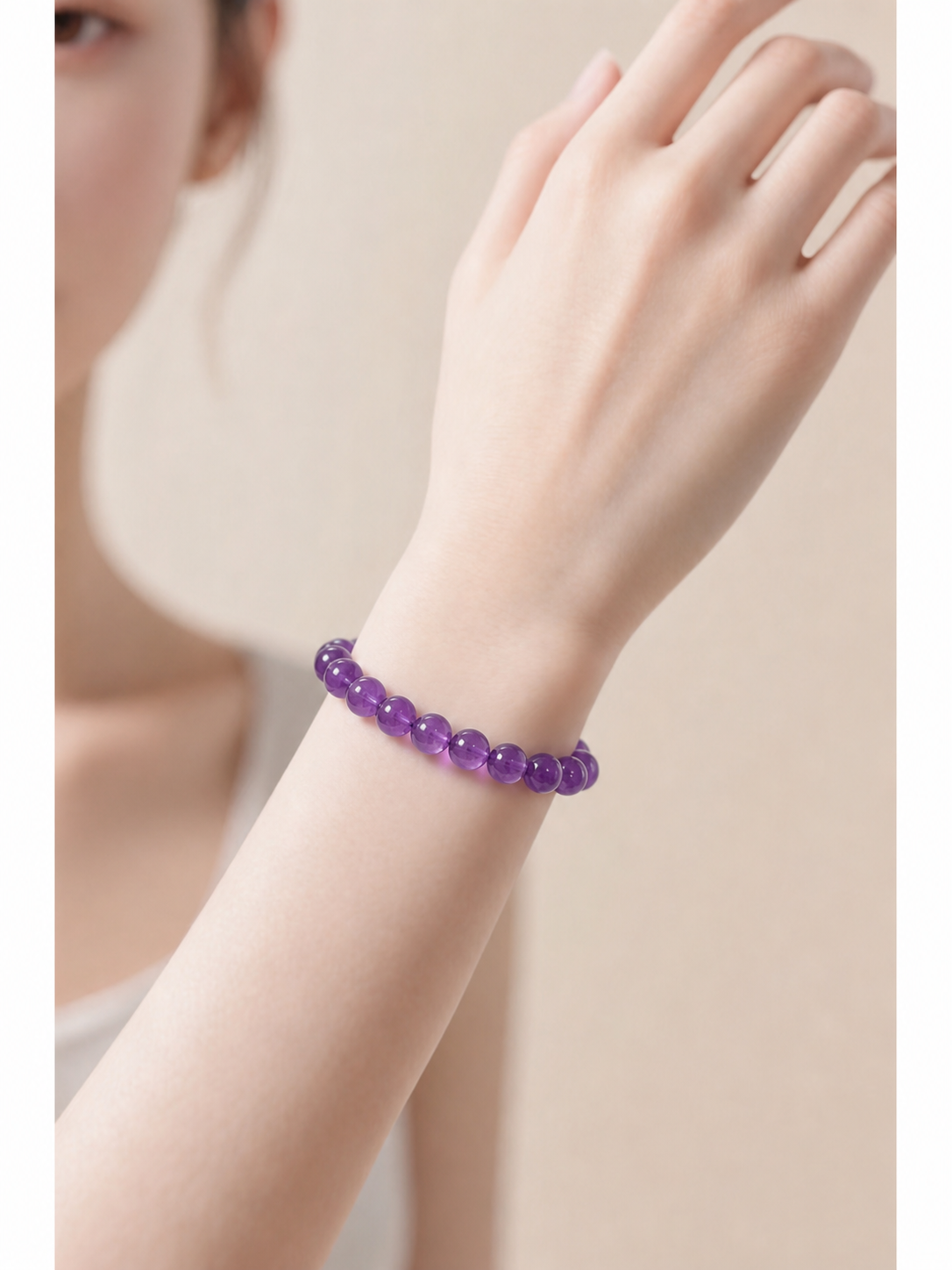 Purple Mist Amethyst Bracelet — detail view 6