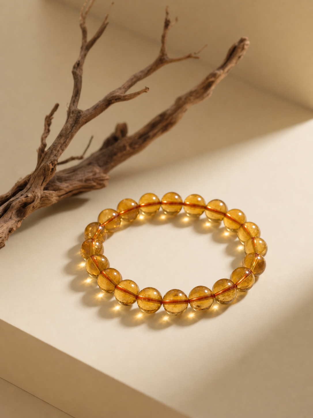 Golden Citrine Pyramid Crystal — product view