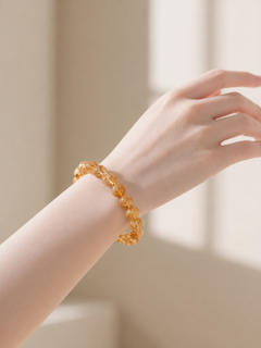 Golden Citrine Bead Bracelet — detail view 4