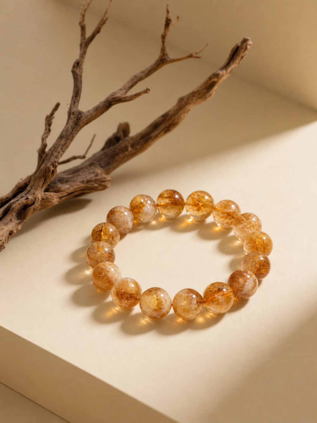 Golden Citrine Bead Bracelet — product view