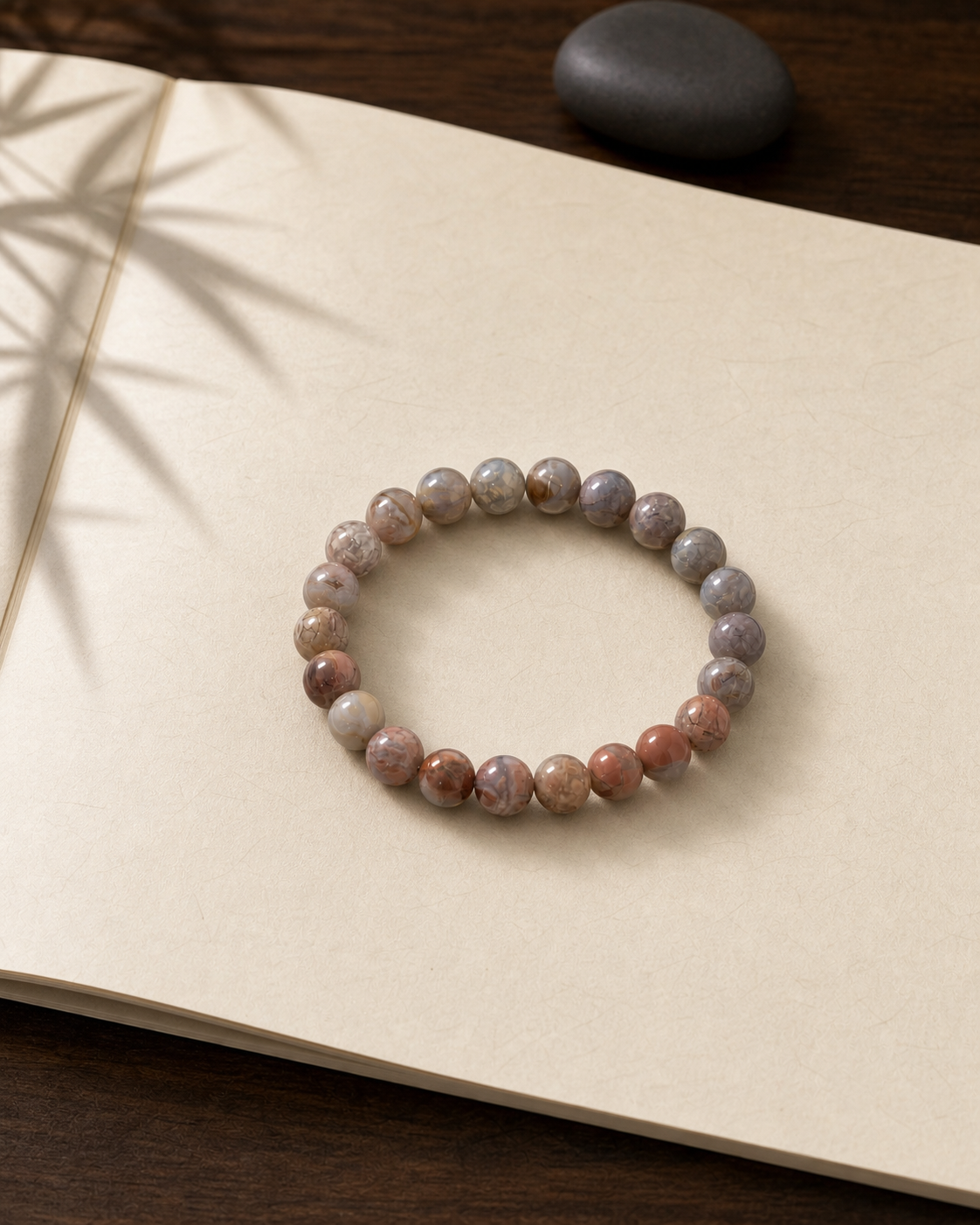 Storm Alxa Agate Crystal Bracelet — detail view 4
